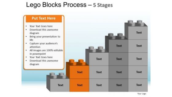 PowerPoint Design Chart Lego Ppt Slide