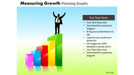 PowerPoint Design Chart Measuring Growth Ppt Template