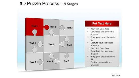 PowerPoint Design Chart Puzzle Process Ppt Backgrounds