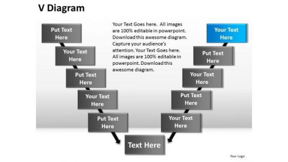 PowerPoint Design Chart V Diagram Ppt Slide