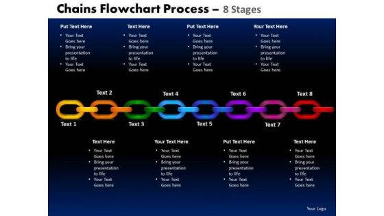 PowerPoint Design Circle Chart Chains Flowchart Ppt Process