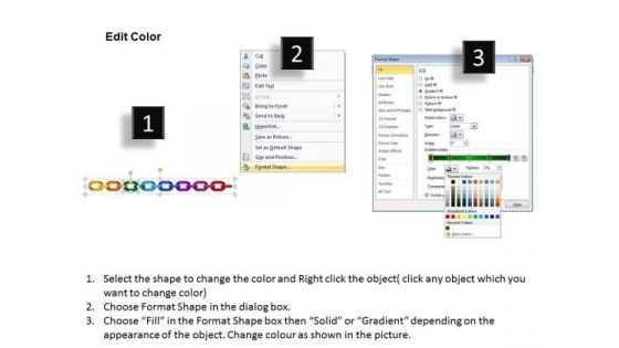 PowerPoint Design Circle Chart Chains Flowchart Ppt Process