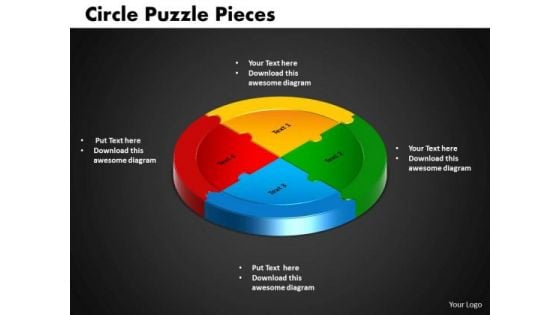 PowerPoint Design Circle Puzzle Business Ppt Theme