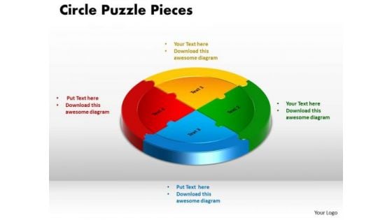 PowerPoint Design Circle Puzzle Pieces Business Ppt Slides