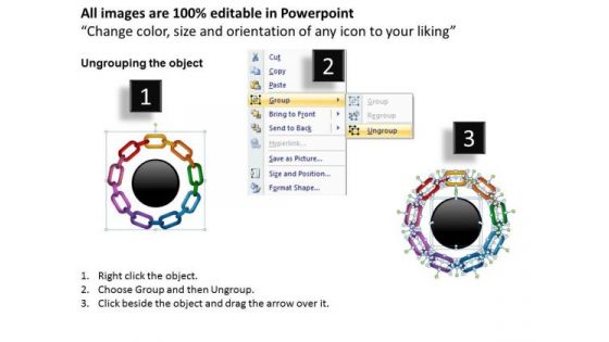 PowerPoint Design Circular Chain Process Education Ppt Theme