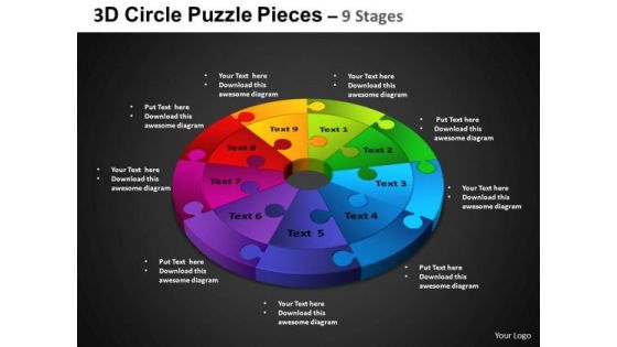 PowerPoint Design Circular Chart Circle Puzzle Diagram Ppt Slidelayout