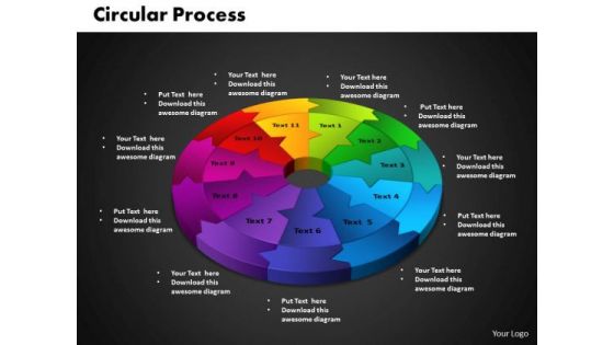 PowerPoint Design Circular Process Business Ppt Backgrounds