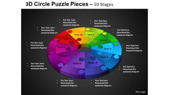 PowerPoint Design Circular Process Circle Puzzle Diagram Ppt Process