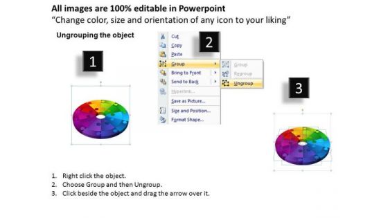 PowerPoint Design Circular Process Circle Puzzle Diagram Ppt Process