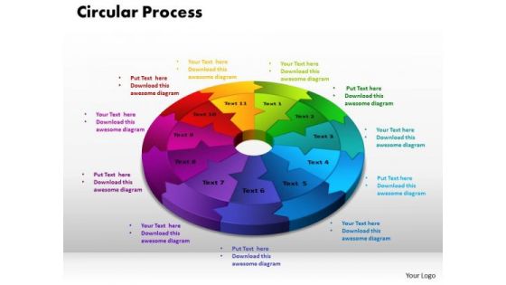 PowerPoint Design Circular Process Teamwork Ppt Backgrounds