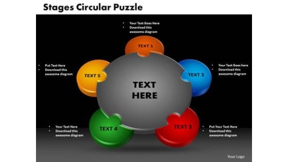 PowerPoint Design Circular Puzzle Company Ppt Presentation