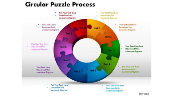 PowerPoint Design Circular Puzzle Process Leadership Ppt Designs