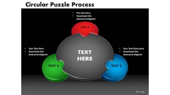 PowerPoint Design Circular Puzzle Process Ppt Presentation