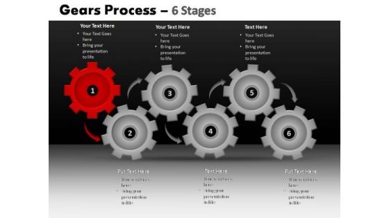 PowerPoint Design Company Gears Process Ppt Slides