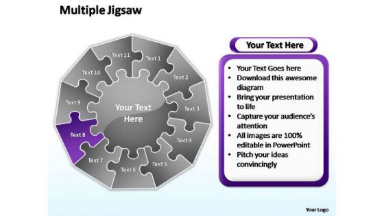 PowerPoint Design Company Multiple Jigsaw Ppt Slide Designs