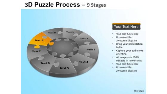 PowerPoint Design Company Puzzle Segment Pie Chart Ppt Presentation