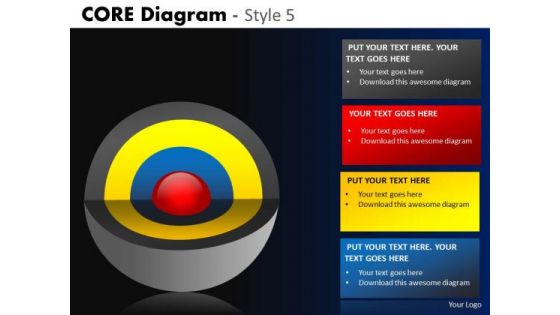 PowerPoint Design Company Strategy Core Diagram Ppt Presentation