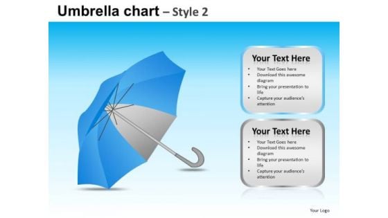 PowerPoint Design Company Strategy Goals Umbrella Chart Ppt Backgrounds