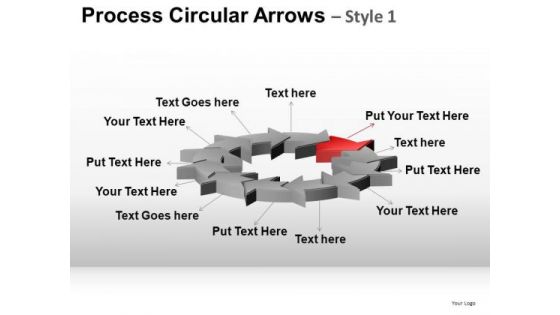 PowerPoint Design Corporate Success Process Circular Arrows Ppt Design