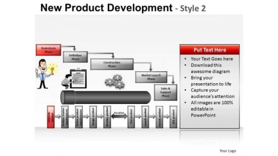 PowerPoint Design Corporate Teamwork New Product Development Ppt Design