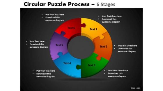 PowerPoint Design Cycle Chart Circular Puzzle Ppt Slides