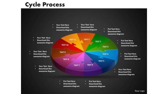 PowerPoint Design Cycle Process Editable Ppt Template