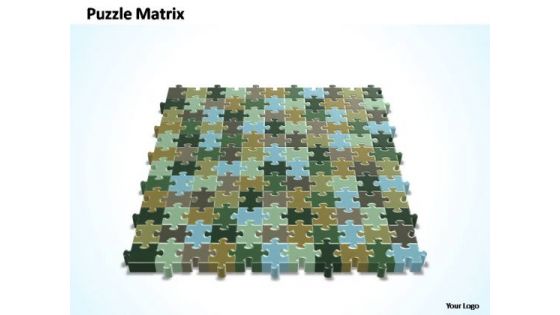 PowerPoint Design Diagram 11x12 Rectangular Jigsaw Puzzle Matrix Ppt Theme