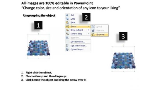 PowerPoint Design Diagram 9x10 Rectangular Jigsaw Puzzle Matrix Ppt Slide