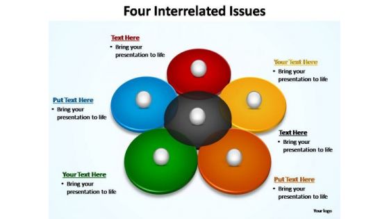 PowerPoint Design Diagram Four Interrelated Ppt Template