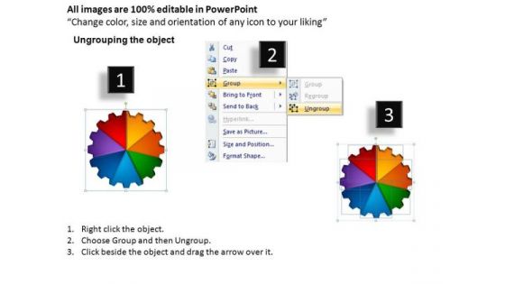 PowerPoint Design Diagram Gear Process Ppt Theme