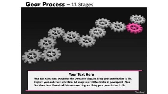 PowerPoint Design Diagram Gears Process Ppt Slides