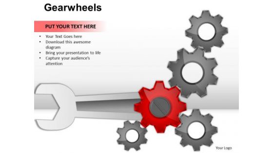 PowerPoint Design Diagram Gearwheels Ppt Layout