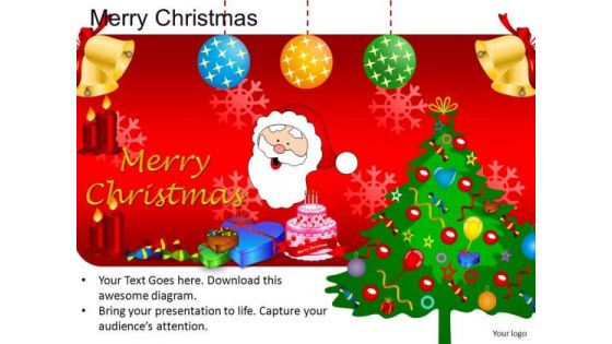 PowerPoint Design Diagram Merry Christmas Ppt Slides