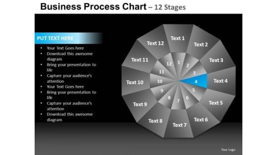 PowerPoint Design Diagram Pie Chart Ppt Slide