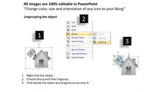 PowerPoint Design Diagram Property Short Sale Ppt Process