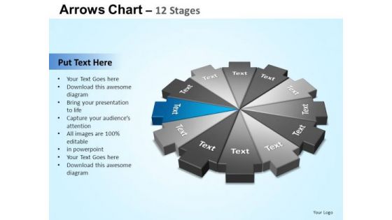 PowerPoint Design Download Arrows Chart Ppt Slides