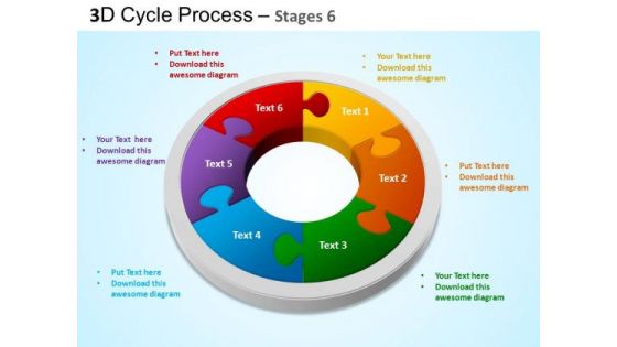 PowerPoint Design Editable Cycle Process Flow Ppt Slide