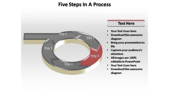 PowerPoint Design Editable Five Steps Ppt Theme