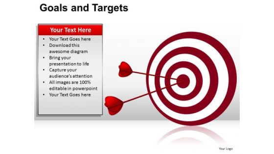 PowerPoint Design Editable Goals And Targets Ppt Slidelayout