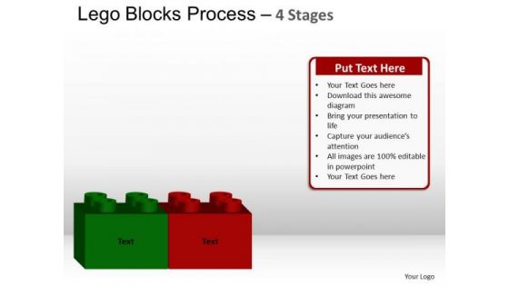 PowerPoint Design Editable Lego Blocks Ppt Theme