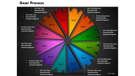 PowerPoint Design Gear Process Ppt Theme