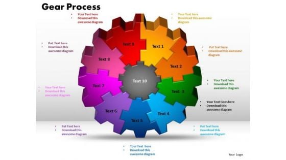 PowerPoint Design Gear Process Strategy Ppt Presentation