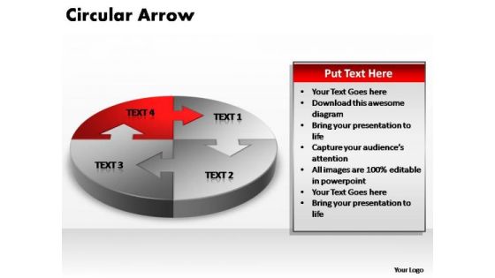 PowerPoint Design Graphic Circular Arrow Ppt Template