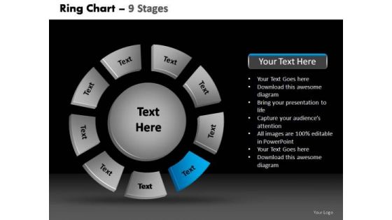 PowerPoint Design Growth Donut With Core Ppt Template