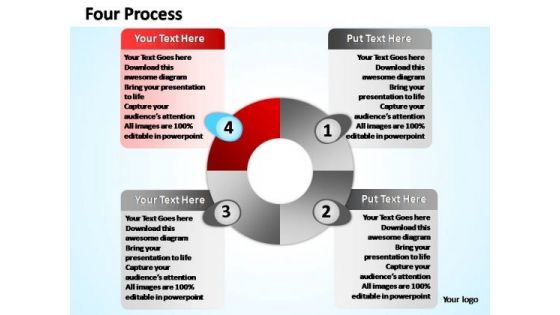 PowerPoint Design Growth Four Process Ppt Themes