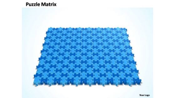 PowerPoint Design Image 16x15 Rectangular Jigsaw Puzzle Matrix Ppt Slides