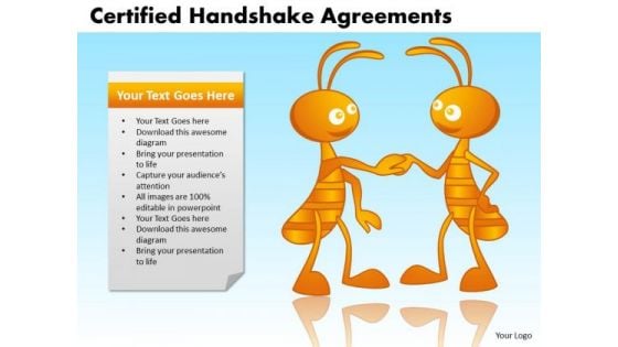 PowerPoint Design Image Certified Handshake Ppt Layout