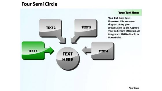 PowerPoint Design Image Four Steps To Meet Target Ppt Theme