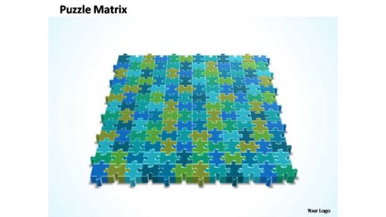 PowerPoint Design Leadership 12x13 Rectangular Jigsaw Puzzle Matrix Ppt Theme