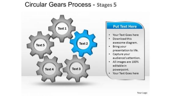 PowerPoint Design Marketing Circular Gears Ppt Themes